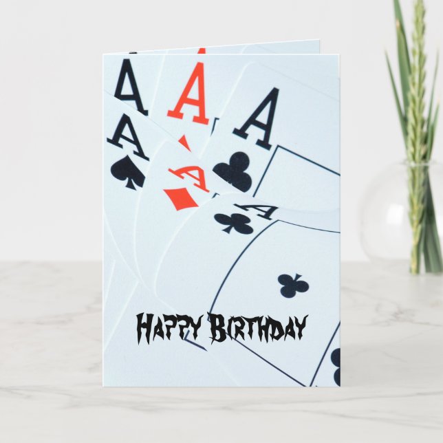 Carte Poker_Aces,_Happy Bithday_Greeting_Card (Devant)