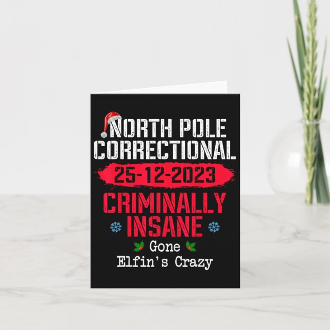 Carte Pôle Nord Correctionnel Criminellement Fou Elfe Di (Devant)