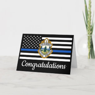 Carte Police Academy Custom Logo Grad Félicitations