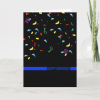 Police Anniversaire Ligne Bleue Mince Personnalisé