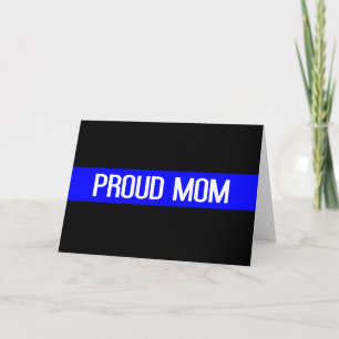 Carte Police - la maman fière de police amincissent Blue