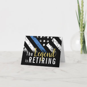 Carte Police Retraite Ligne bleue Drapeau Application de