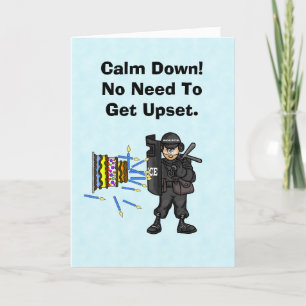 Carte Police SWAT Team Member Fundy Birthday Card