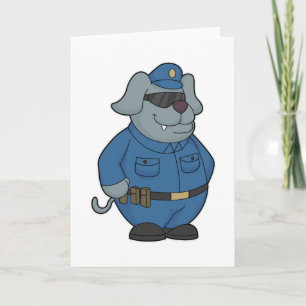 Carte Policier de police canine