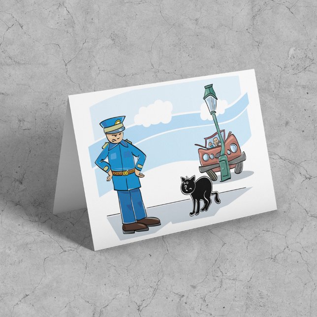 Carte Policier Et Chat Noir (Créateur téléchargé)