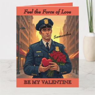 Carte Policier Ressentez la Force de l'Amour de la Saint