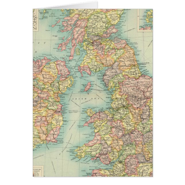 Carte politique des îles britanniques (Devant)