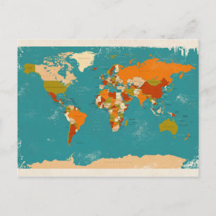 Carte politique rétrograde du monde