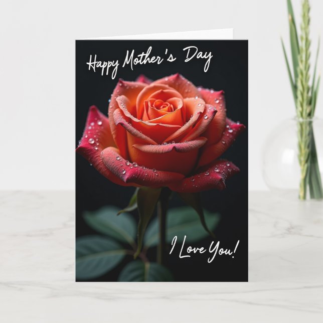 Carte Polka Dot Rose Je T'Aime (Devant)