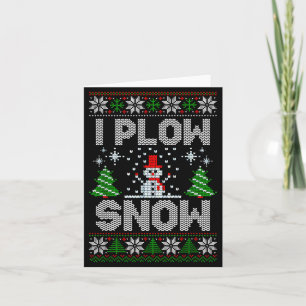 Carte Polo de Noël Je déneige Pijama assorti pour couple