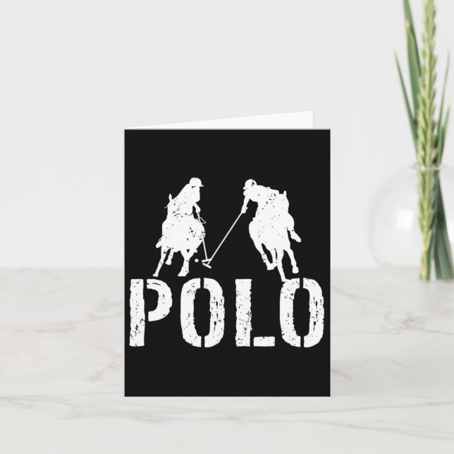 Carte Polo Joueurs Horseback équitation Cheval Equestre  (Devant)