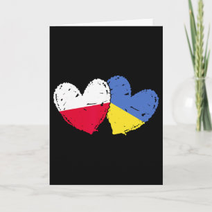 Carte Pologne Ukraine Cœur Drapeaux Drapeau Double Polon