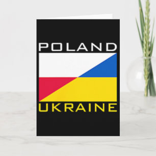 Carte Pologne Ukraine Drapeau Soutien Amitié Voisin