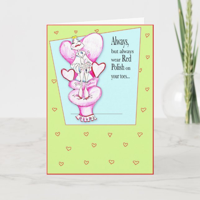 Carte Polonais rouge pour votre "semelle" ! Anniversaire (Devant)