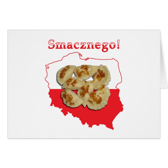 Carte polonaise de Pierogi Smacznego (Devant horizontal)