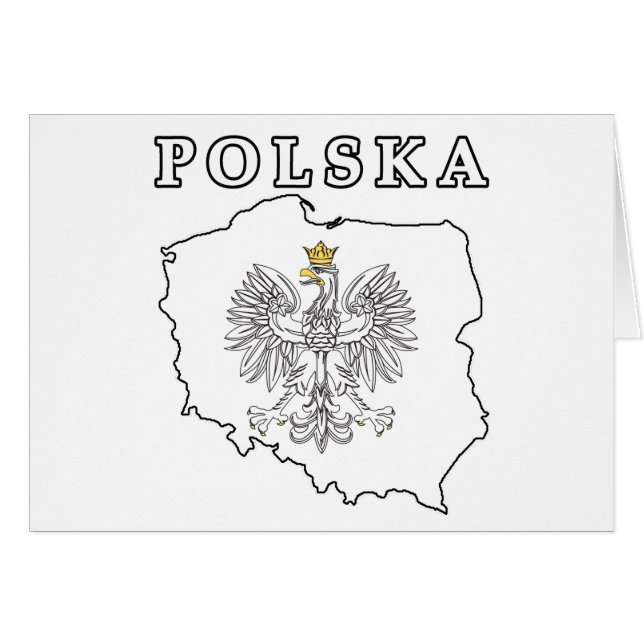 Carte Polska avec aigle (Devant horizontal)