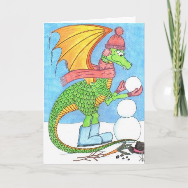 Carte polyvalente Dragon de neige (Devant)