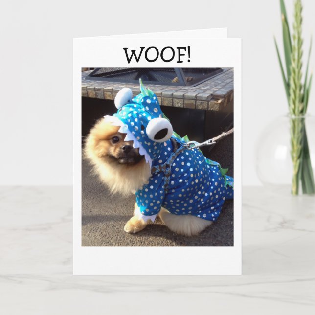 CARTE POM EST HABILLÉ JUSTE POUR DIRE JEUX ANNIVERSAIRE  (Devant)