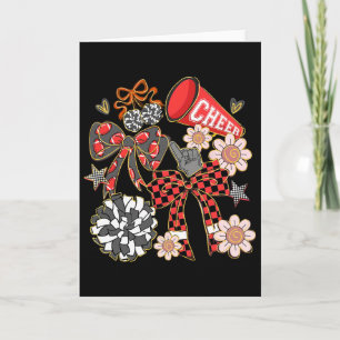 Carte Pom-Pom de Footll Coquette Jour de Match Cheerlead
