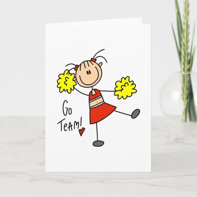 Carte pom-pom girl (Devant)