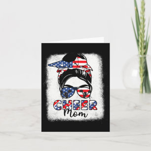 Carte Pom-pom girl 4 juillet Cheer Mom Drapeau américain