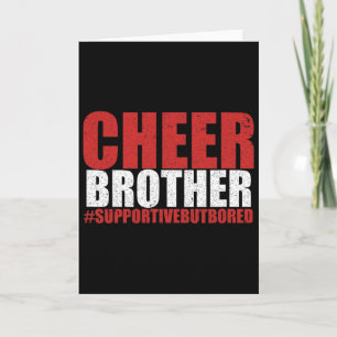 Carte Pom-pom girl drôle frère de soutien de cheerleadin