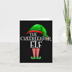 Carte Pom-pom girl Elf Group Matching Famille Noël