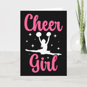 Carte Pom-Pom Girl Menant les Cheerleaders à la Victoire