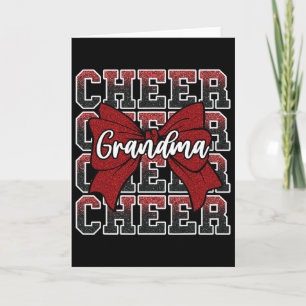 Carte Pom-Pom Grand-mère Grand-mère Arc Sport Cheerleade
