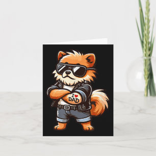 Carte Poméranien I Love Papa Funny Chien Tattoo
