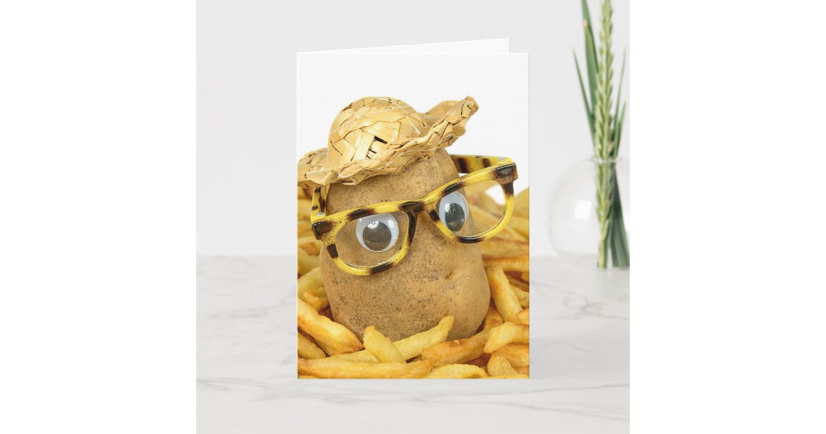 Carte Pomme De Terre D Anniversaire En Pommes Frites Zazzle Fr