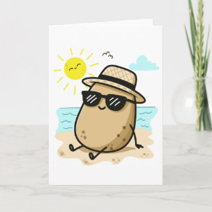 Carte Pomme de Terre sur la Plage Vibes d'Été