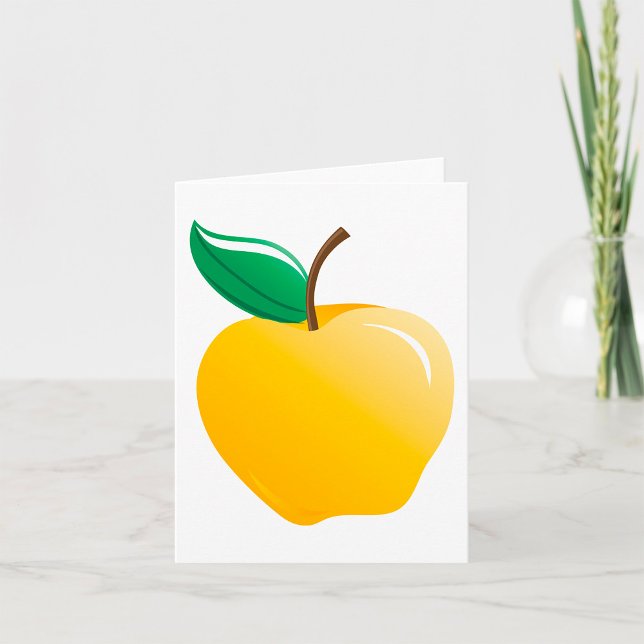 Carte Pomme dorée Fruit jaune brillant (Créateur téléchargé)