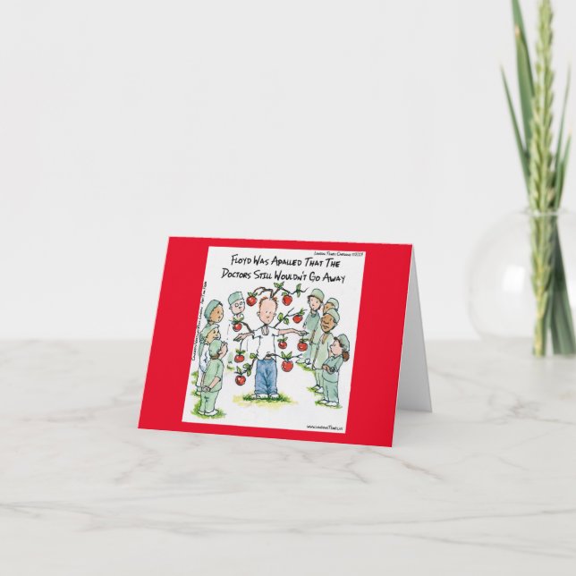 Carte Pomme par jour Bande dessinée drôle Rick London (Devant)