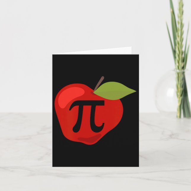 Carte Pomme Pi Funny Enseignant Math Thanksgiving Jour G (Devant)