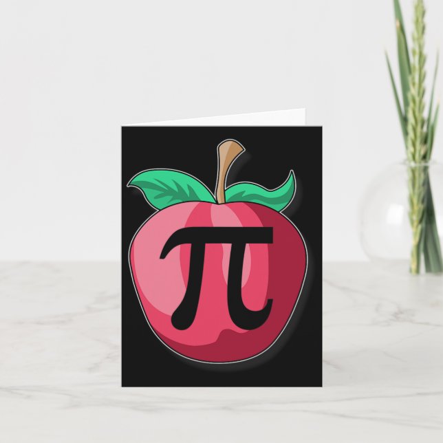 Carte Pomme Pi Funny Enseignant Math Thanksgiving Jour G (Devant)