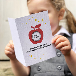 Carte Pomme Rouge Aujourd'Hui Je Suis Brave De Retour À 
