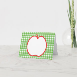 Carte Pomme rouge. Avec l'Arrière - plan Green et White 