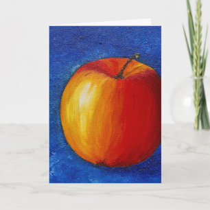Carte Pomme rouge - Nature morte peinture