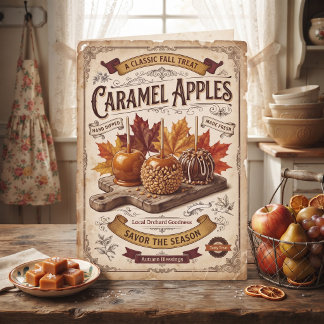 Carte Pommes Caramelisées Vintage | Joyeux Anniversaire