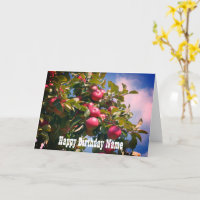 Pommes sur l'arbre Nature Anniversaire Personnalis
