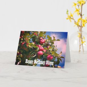 Carte Pommes sur l'arbre Nature Anniversaire Personnalis