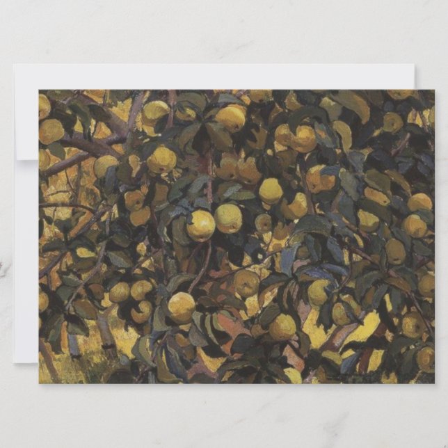 Carte Pommes sur les branches des arbres (par Serebriako (Devant)