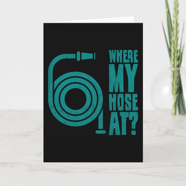 Carte Pompier Drôle Vêtements de Pompier Pompier (Devant)