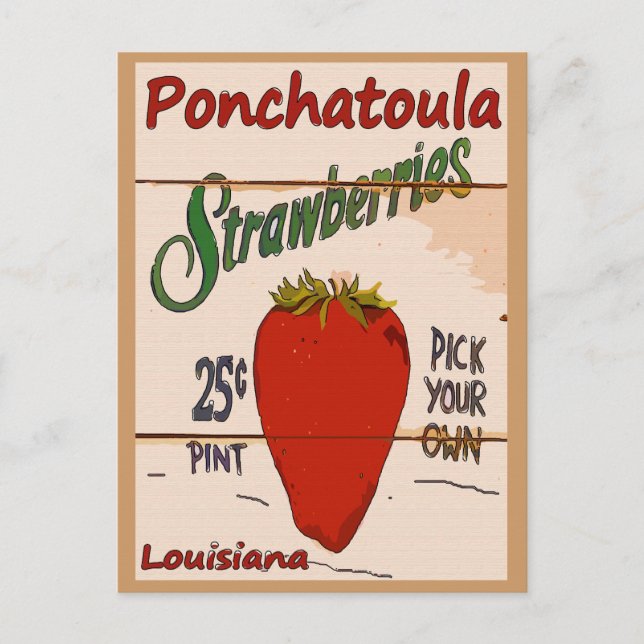 Carte Ponchatoula Strawberries (Devant)
