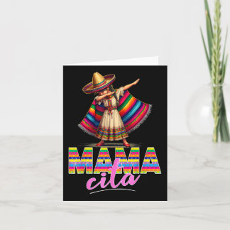 Carte Poncho Mexicain Chapeau Dabbing Cinco De Mayo Mama