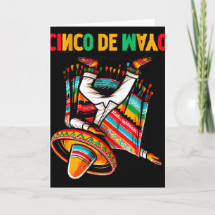 Carte Poncho Mexicain Dabbing Cinco De Mayo Fête 5 
