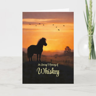 Carte Poney Mini Sympathie Perte de Mini Country Sunset