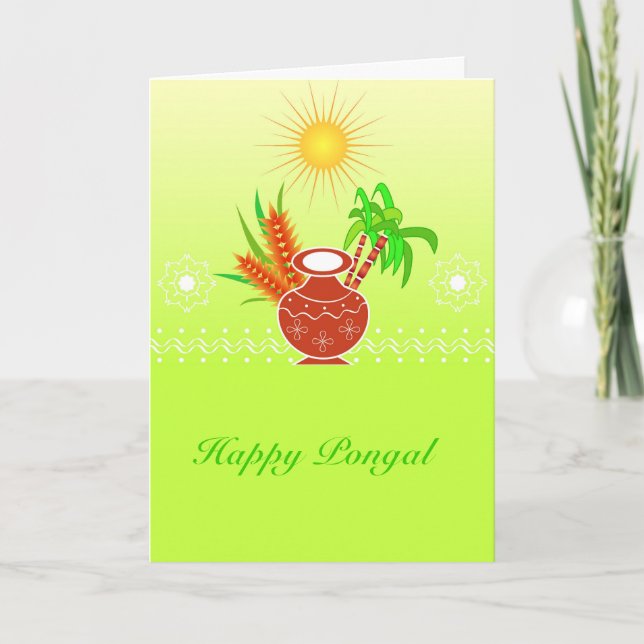 Carte Pongal - festival indien du sud (Devant)