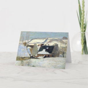 Carte Pont-Aven sous la neige   Paul Gauguin